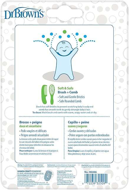 Dr. Brown's Soft and Safe Baby Brush + Comb - Image 4