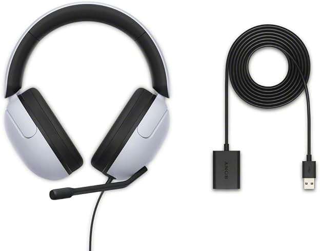 Sony INZONE H3 Wired Gaming Headphones With Mic, PS5 Headphones, Over-Ear, Personalized 360 Spatial Sound, Discord Certified MDR-G300 (White) - Image 8