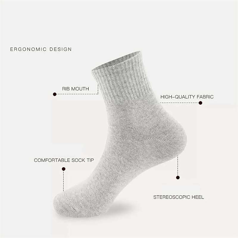 30 Pairs of Thin Crew Socks for Men & Women - Breathable Casual Socks in Bulk - Moisture-Wicking Socks Wholesale - Image 3