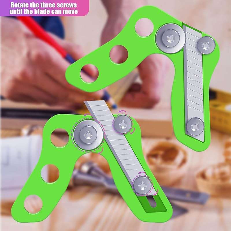 2 Pieces Edge Banding Trimmer Veneer Edge Cutter Tool for Woodworking and 10 Piece Blade for Rounede Curved Straight Furniture Making - Image 2