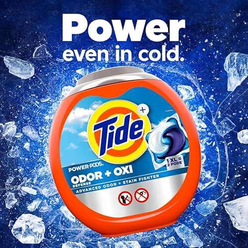 Tide Odor Defense + Oxi Laundry Detergent Pacs, Original Scent, 63 Count, Advanced Odor + Stain Fighter - Image 5