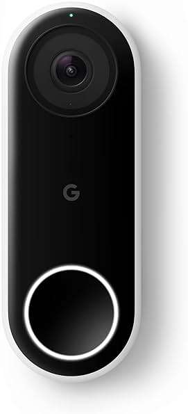 Google Nest Doorbell (Wired) - Formerly Nest Hello - Video Doorbell with 24/7 Streaming - Smart Doorbell Camera for Home with HDR Video, HD Talk and Listen, Night Vision, and Person Alerts - Image 1