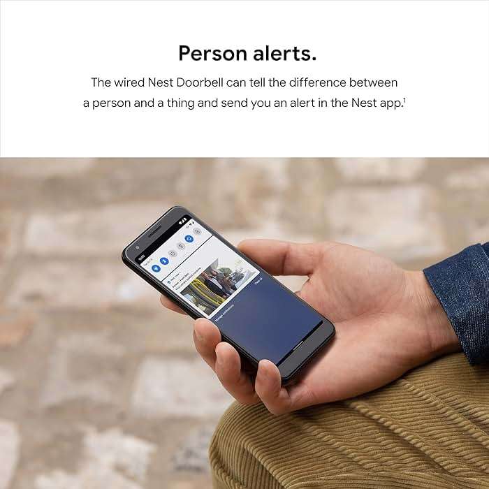 Google Nest Doorbell (Wired) - Formerly Nest Hello - Video Doorbell with 24/7 Streaming - Smart Doorbell Camera for Home with HDR Video, HD Talk and Listen, Night Vision, and Person Alerts - Image 4