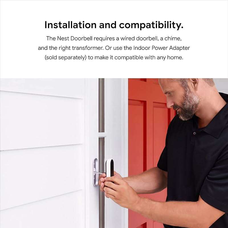 Google Nest Doorbell (Wired) - Formerly Nest Hello - Video Doorbell with 24/7 Streaming - Smart Doorbell Camera for Home with HDR Video, HD Talk and Listen, Night Vision, and Person Alerts - Image 9