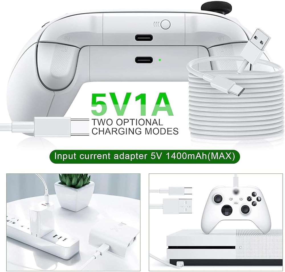 KEKUCULL Controller Battery Pack Compatible with Xbox Series S/X, 1400 mAh Rechargeable Battery Pack Fast Charging for Xbox Charging Accessories Kit with 8.2ft Charge Cable - Image 6