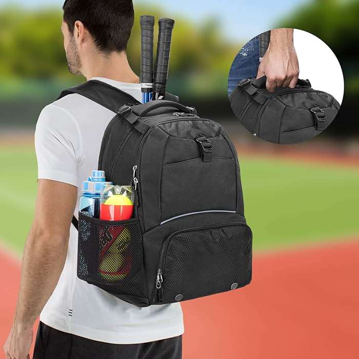 DSLEAF Tennis Backpack for 2 Rackets, Tennis Bag with Separate Ventilated Shoe Space for Tennis/Pickleball/Badminton/Squash Racquet and Accessories - Image 5