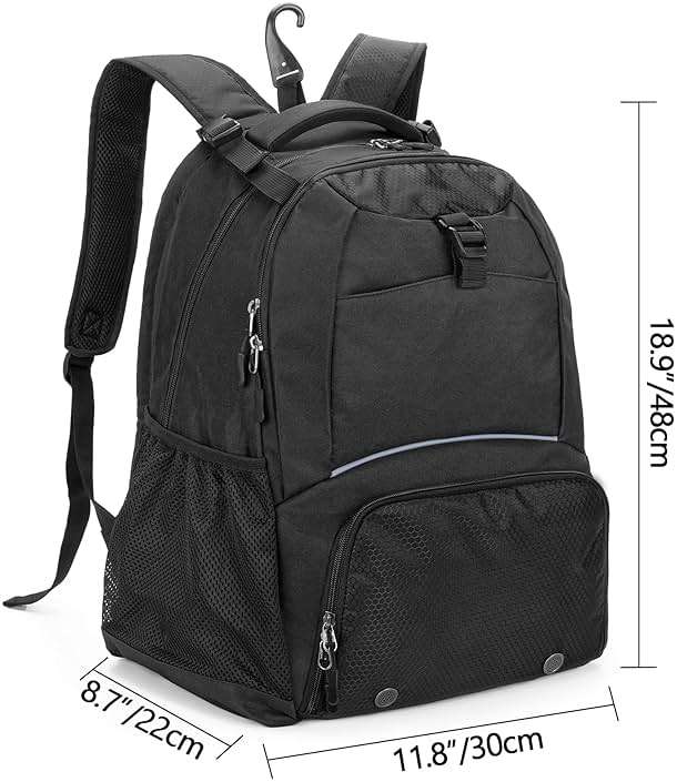 DSLEAF Tennis Backpack for 2 Rackets, Tennis Bag with Separate Ventilated Shoe Space for Tennis/Pickleball/Badminton/Squash Racquet and Accessories - Image 6