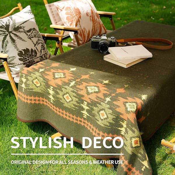 ACUSHLA Merino Wool Blanket - Warm Thick Washable Large Bed Couch Outdoor Camping Sleeping Throw Blanket All Seasons, Myers Green 79x63 - Image 6