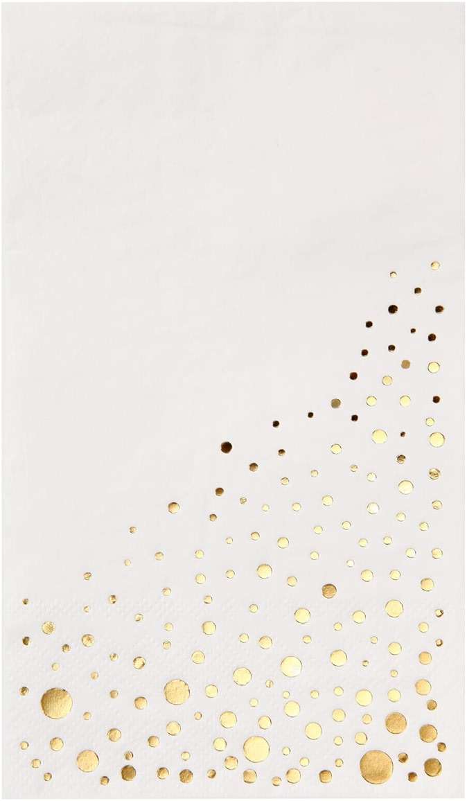 Stylish Gold Dinner Napkins, 100 White and Gold Napkins, Disposable Party Napkins, 7.5x4.25 Inch Wedding Napkins for Reception, 3-Ply Dinner Napkins, Disposable Napkins for Party, Gold Paper Napkins - Image 7