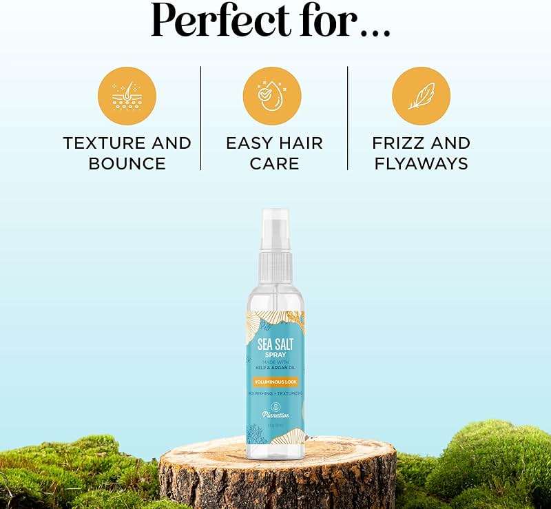 Sea Salt Spray for Hair Volume - Beach Waves Sea Salt Hair Texture Spray for Hair Volumizer - Women and Mens Hair Spray for Hair Styling Extra Hold - Non Sticky Beach Hair Curls Texturizing Spray - Image 2