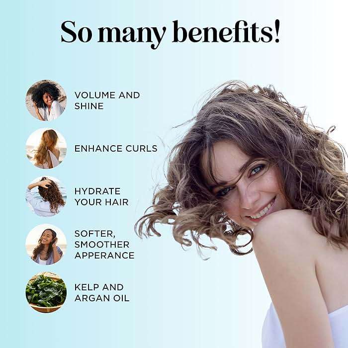 Sea Salt Spray for Hair Volume - Beach Waves Sea Salt Hair Texture Spray for Hair Volumizer - Women and Mens Hair Spray for Hair Styling Extra Hold - Non Sticky Beach Hair Curls Texturizing Spray - Image 3