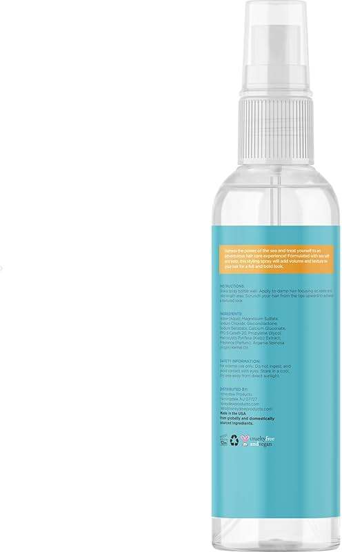 Sea Salt Spray for Hair Volume - Beach Waves Sea Salt Hair Texture Spray for Hair Volumizer - Women and Mens Hair Spray for Hair Styling Extra Hold - Non Sticky Beach Hair Curls Texturizing Spray - Image 5