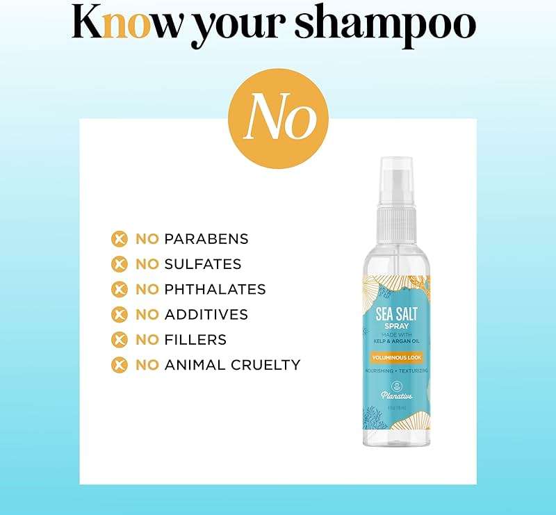 Sea Salt Spray for Hair Volume - Beach Waves Sea Salt Hair Texture Spray for Hair Volumizer - Women and Mens Hair Spray for Hair Styling Extra Hold - Non Sticky Beach Hair Curls Texturizing Spray - Image 7