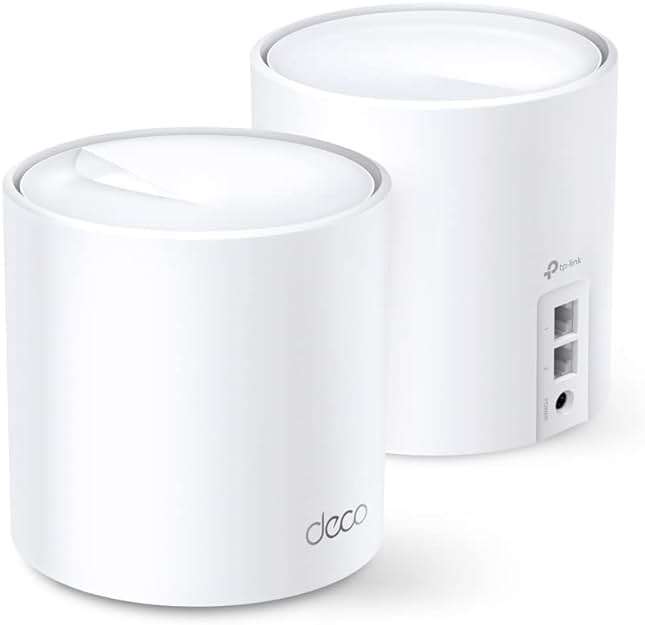 TP-Link Wi-Fi 6 AX3000 Mesh Router System | 2- Mesh Routers | Deco W6000(2-Pack) | 5,000 sq. ft. of WiFi Coverage (Renewed) - Image 1
