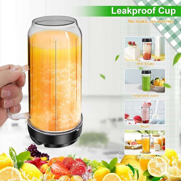 UBYNID 2 Pack Magic Bullet Blender Cups, Tall 22oz Cup with Flip Top To-Go Lid & 4 Fins Cross Blade Blender Replacement Parts, Replacement Cup Mug with Handle Compatible with Magic Bullet 250w MB1001 - Image 5