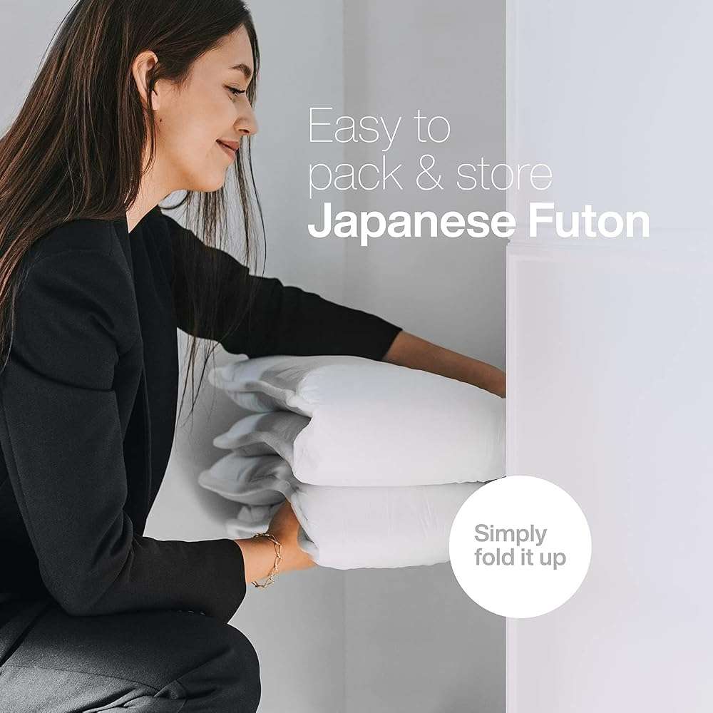 Luxton Home Japanese Shiki Futon Foldable Mattress for Sleep & Travel - Queen Long - Image 3