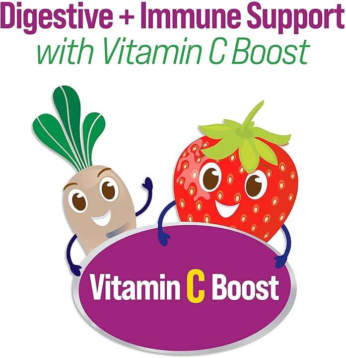 Culturelle Daily Probiotic For Kids + Veggie Fiber Gummies (Ages 3+) - 60 Count - Digestive Health & Immune Support – Berry Flavor with a Vitamin C Boost - Image 4