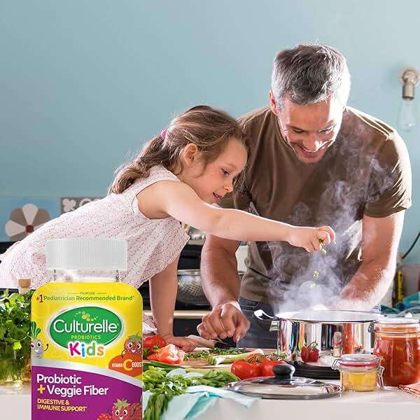 Culturelle Daily Probiotic For Kids + Veggie Fiber Gummies (Ages 3+) - 60 Count - Digestive Health & Immune Support – Berry Flavor with a Vitamin C Boost - Image 8