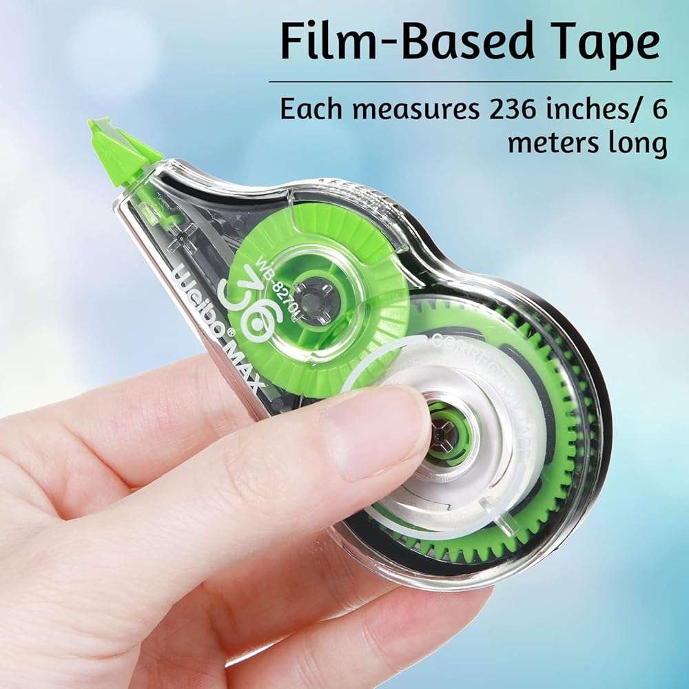 Mimorou 54 Pack Correction Tape Bulk White Correctional Fluid Tape Easy to Use Applicator Corrector Correct Wrong Writing Eraser for Office Education Supplies, 20 Feet - Image 4
