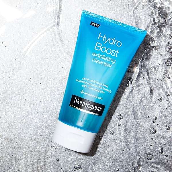 Neutrogena Hydro Boost Gentle Exfoliating Daily Facial Cleanser with Hyaluronic Acid, Clinically Proven to Increase Skin's Hydration Level, Non-Comedogenic Oil-, Soap- & Paraben-Free, 5 Oz, 3 Pack - Image 4