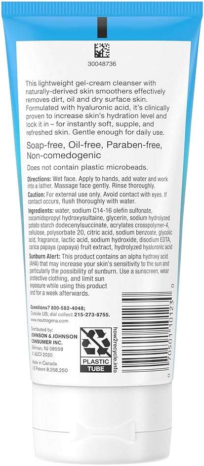 Neutrogena Hydro Boost Gentle Exfoliating Daily Facial Cleanser with Hyaluronic Acid, Clinically Proven to Increase Skin's Hydration Level, Non-Comedogenic Oil-, Soap- & Paraben-Free, 5 Oz, 3 Pack - Image 6