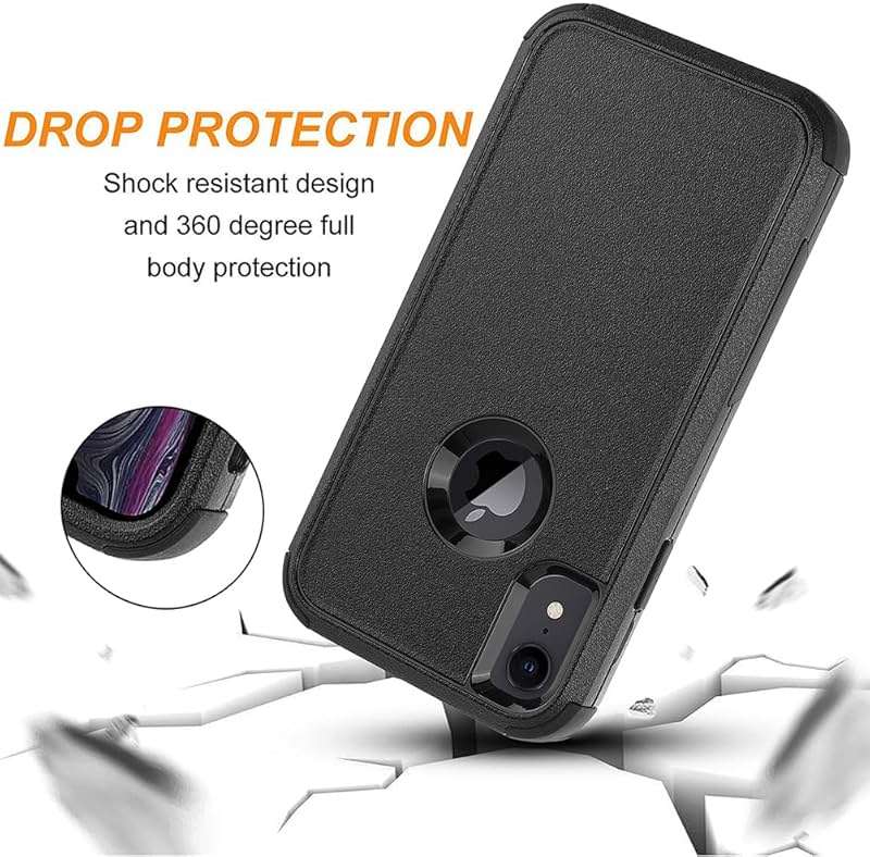 Co-Goldguard Case for iPhone XR, [3-Layer][Shockproof] [Dropproof] for iPhone XR Phone Case, Heavy Duty Protection Case for iPhone XR, 6.1 inch (Black) - Image 2
