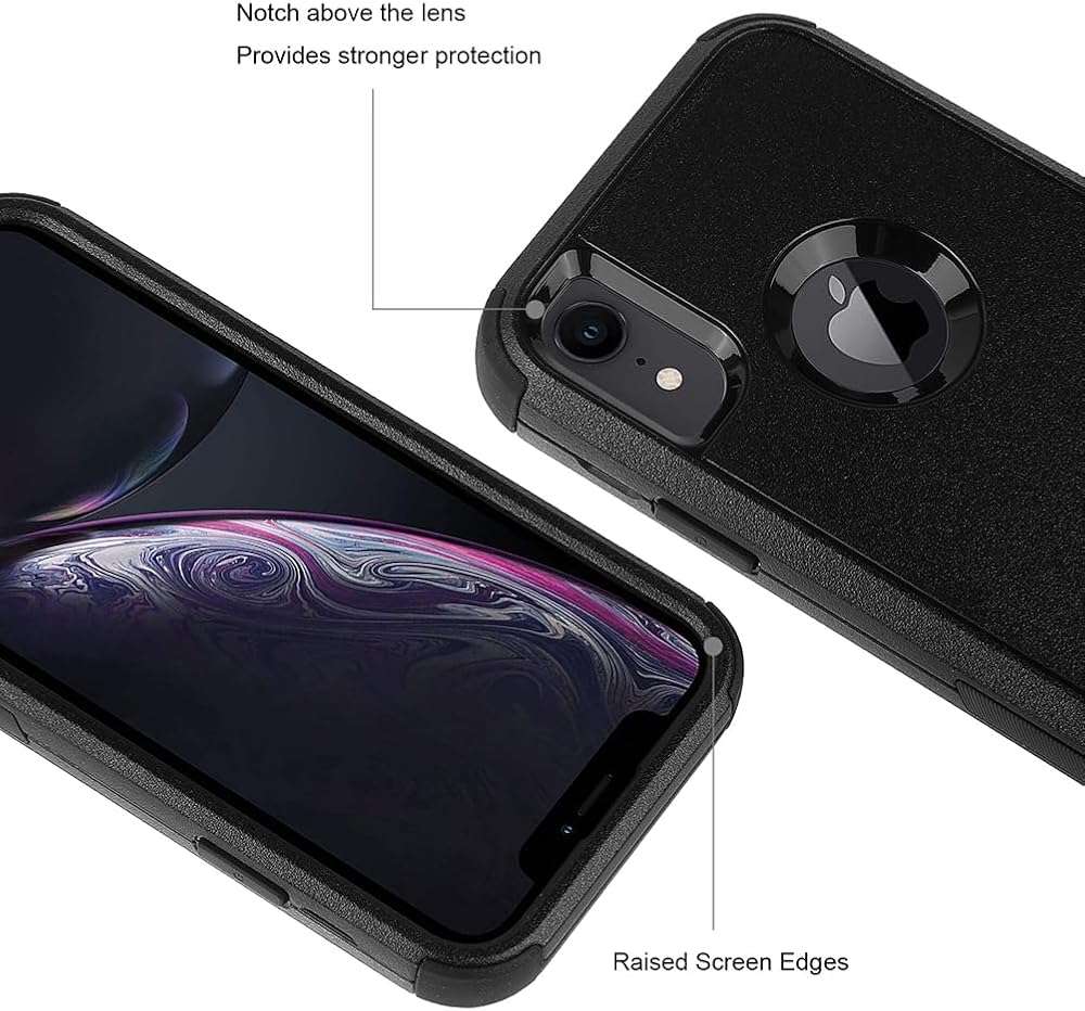 Co-Goldguard Case for iPhone XR, [3-Layer][Shockproof] [Dropproof] for iPhone XR Phone Case, Heavy Duty Protection Case for iPhone XR, 6.1 inch (Black) - Image 3