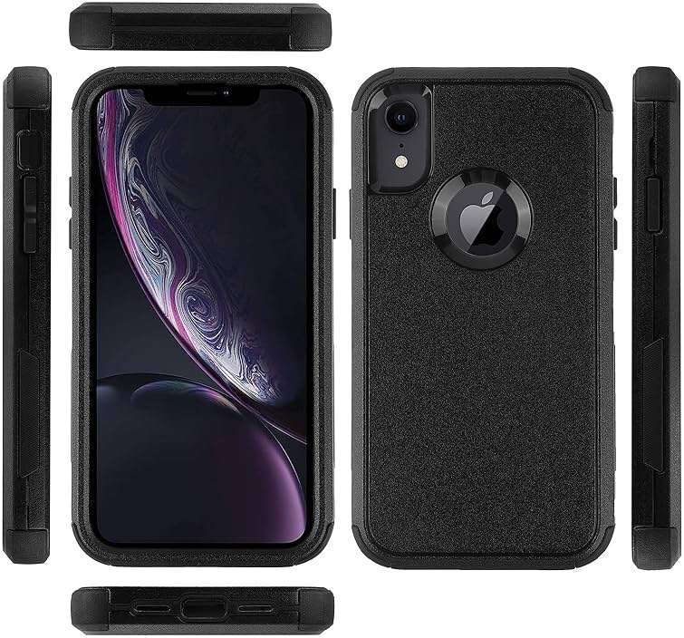 Co-Goldguard Case for iPhone XR, [3-Layer][Shockproof] [Dropproof] for iPhone XR Phone Case, Heavy Duty Protection Case for iPhone XR, 6.1 inch (Black) - Image 7