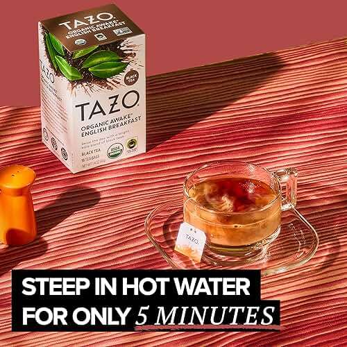 TAZO Organic Awake English Breakfast Black Tea Bags, 96 Total Tea Bags (16ct - Pack of 6) - Image 5