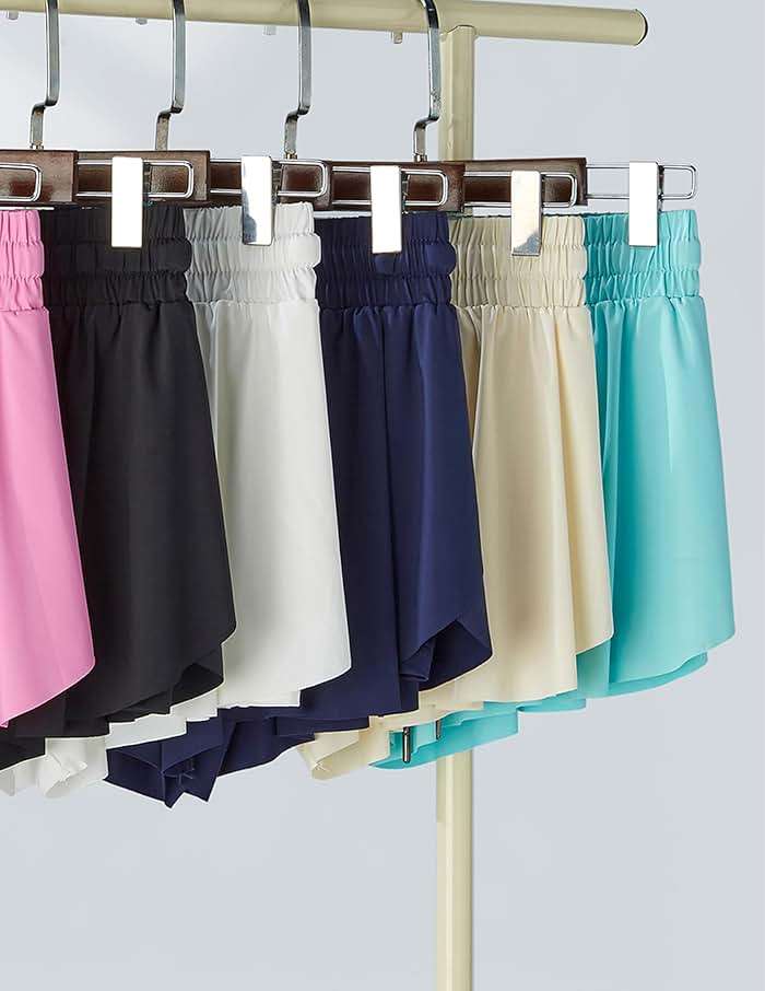 1 or 3 Pack Girls Flowy Shorts with Spandex Liner & Pocket, 2-in-1 Athletic Butterfly Shorts for Running Dance - Image 6