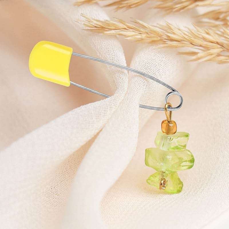 Joyberg 100 Pcs Diaper Pins, Baby Safety Pins, Diaper Pins for Cloth Diapers, Heavy Duty, Stainless Steel, ABS Plastic, Colorful (Red, Yellow, Pink, Blue, Green, Purple), 2.2in, Safe Locking Closures - Image 7