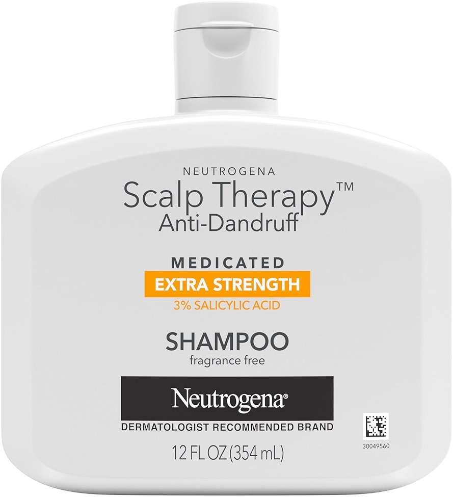 Neutrogena Scalp Therapy Anti-Dandruff Extra Strength Medicated Shampoo with 3% Salicylic Acid, Helps Prevent, Fight, & Control the Recurrence of Dandruff, Fragrance Free, 12 fl. oz - Image 1
