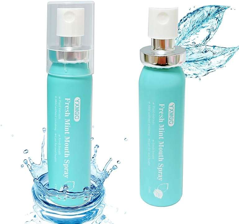 YXMGC Breath Spray for Bad Breath Mouth Spray Breath Freshener Oral Breath Spray Mint Dry Mouth Spray Xylitol with Surprise Gifts 0.52 Ounce (Pack of 2) - Image 1