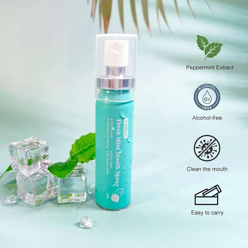 YXMGC Breath Spray for Bad Breath Mouth Spray Breath Freshener Oral Breath Spray Mint Dry Mouth Spray Xylitol with Surprise Gifts 0.52 Ounce (Pack of 2) - Image 5