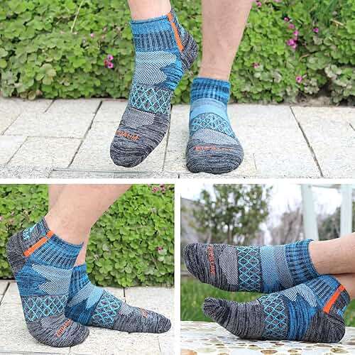 BIOAUM Men's Athletic Socks Size 10-13 - 6 Pairs Cotton Quarter Socks for Running, Workout, Work - Image 6
