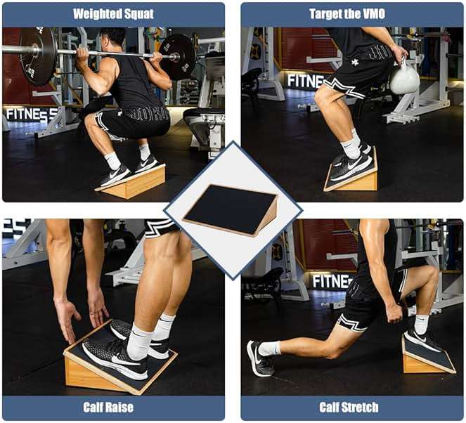 StrongTek Slant Board for Squats & Knee Training, Heavy-Duty Incline Board with Non-Slip Surface, Fixed 25° Wooden Stretch Board, 1000 Lbs Capacity - Image 5
