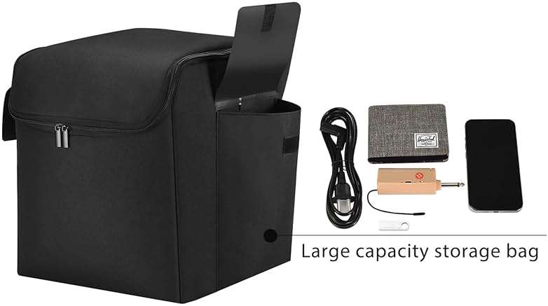 Seracle Carrying Case Portable Tote Bag Travelling Case for JBL Partybox Encore Essential Portable Party Speaker (Black) - Image 5