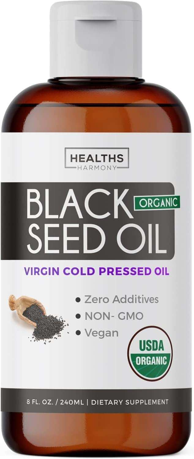 USDA Organic Black Cumin Seed Oil Liquid (8 fl oz) Premium Cold-Pressed Nigella Sativa Producing Pure - Antioxidant Supplement - Vegan, Gluten-Free, & Non-GMO (No Pills or Capsules) - Image 2