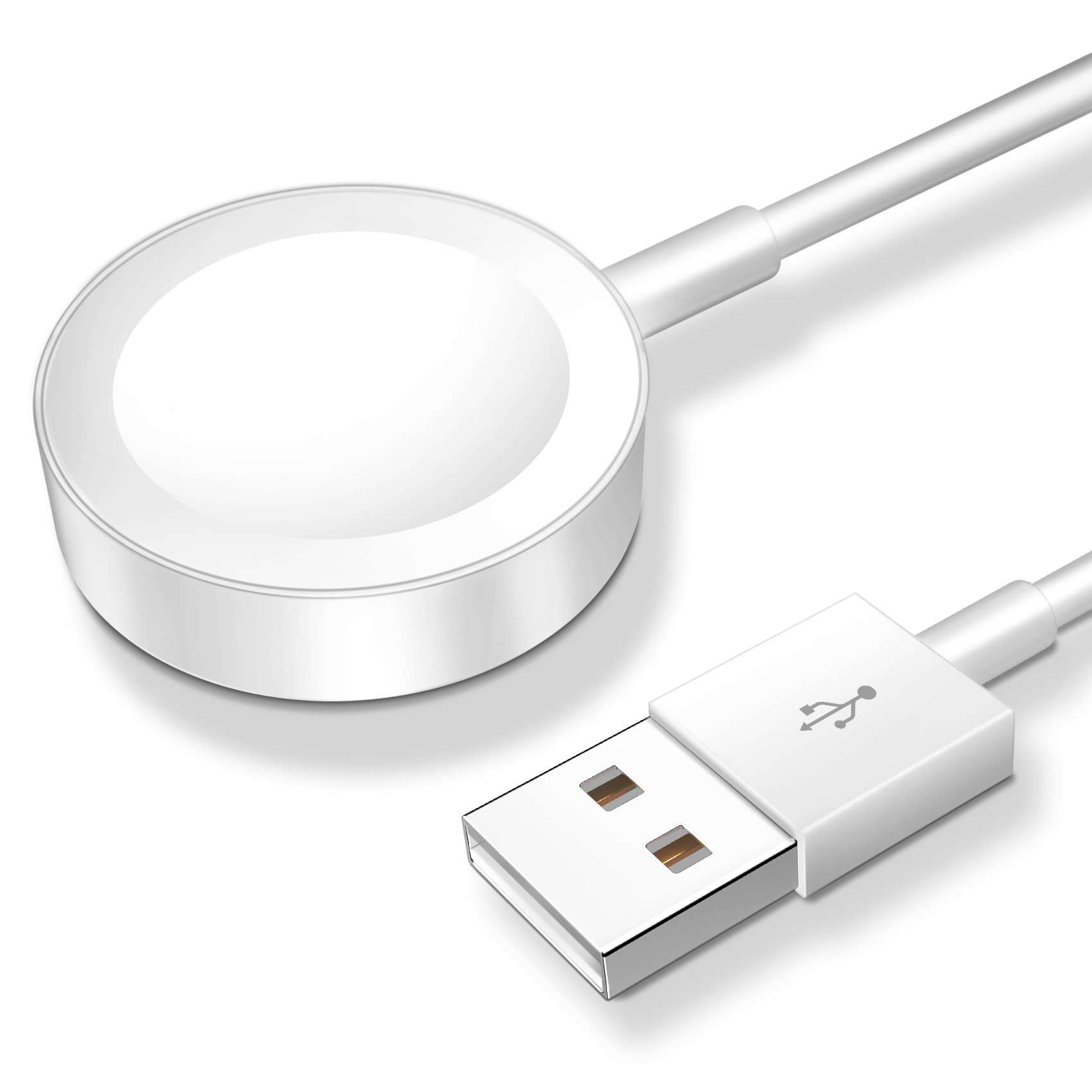 𝟐𝟎𝟐𝟔 𝐔𝐩𝐠𝐫𝐚𝐝𝐞𝐝 for Apple Watch Charger Magnetic Fast Charging Cable [Portable] Magnetic Wireless Charging Compatible with iWatch Series Ultra/SE/11/10/9/8/7/6/5/4/-[3.3FT] White - Image 1