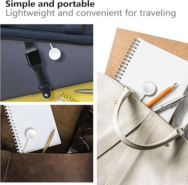 𝟐𝟎𝟐𝟔 𝐔𝐩𝐠𝐫𝐚𝐝𝐞𝐝 for Apple Watch Charger Magnetic Fast Charging Cable [Portable] Magnetic Wireless Charging Compatible with iWatch Series Ultra/SE/11/10/9/8/7/6/5/4/-[3.3FT] White - Image 7