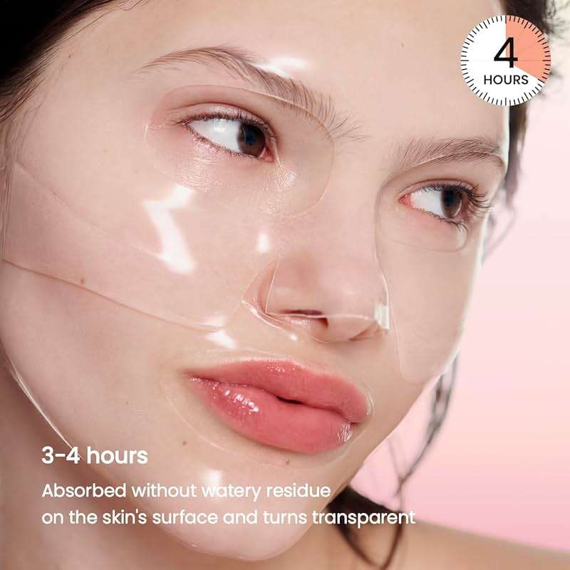 BIODANCE Bio-Collagen Real Deep Mask, Hydrating Overnight Hydrogel Face Mask, Pore Minimizing, Elasticity, Plumping, Travel Essentials & Self Care Gifts for Women, Korean Skin Care | 1.19oz(34g) x 4ea - Image 4