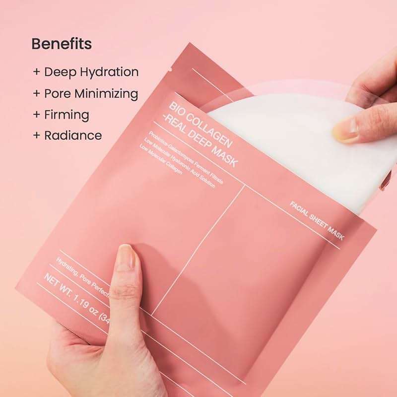 BIODANCE Bio-Collagen Real Deep Mask, Hydrating Overnight Hydrogel Face Mask, Pore Minimizing, Elasticity, Plumping, Travel Essentials & Self Care Gifts for Women, Korean Skin Care | 1.19oz(34g) x 4ea - Image 5