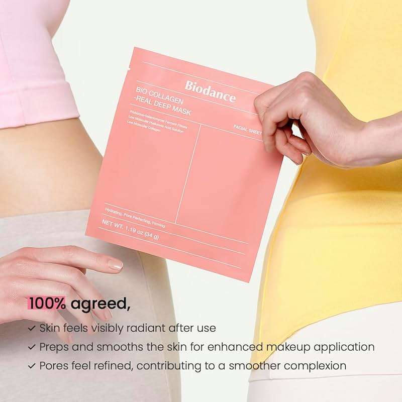 BIODANCE Bio-Collagen Real Deep Mask, Hydrating Overnight Hydrogel Face Mask, Pore Minimizing, Elasticity, Plumping, Travel Essentials & Self Care Gifts for Women, Korean Skin Care | 1.19oz(34g) x 4ea - Image 7
