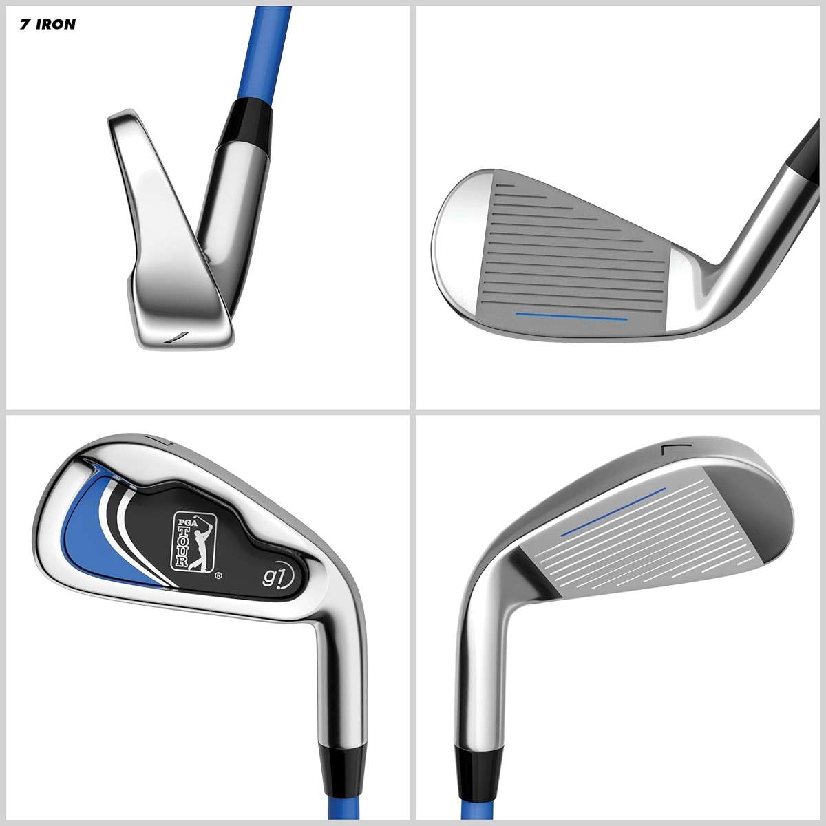 PGA Tour Youth Golf Club Set for Ages 8-12 & 12+ (4’8”–5’10”), Right and Left-Handed Kids Golf Sets – Beginner Junior Golf Clubs with Lightweight Stand Bag, Mallet Putter, Hybrid, Driver - Image 4