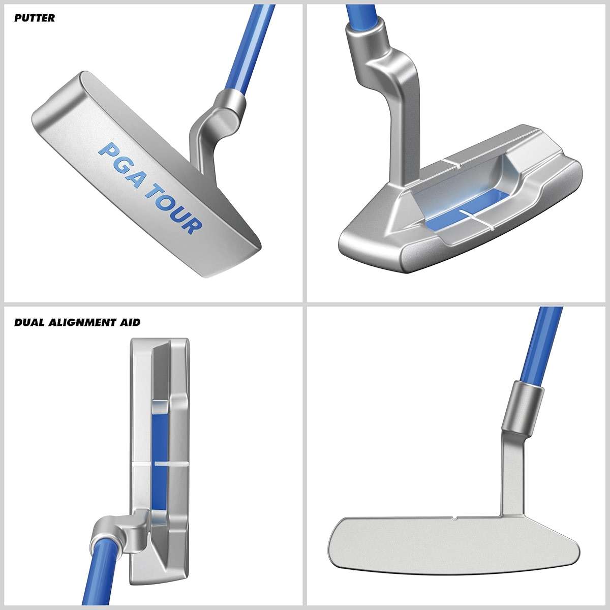 PGA Tour Youth Golf Club Set for Ages 8-12 & 12+ (4’8”–5’10”), Right and Left-Handed Kids Golf Sets – Beginner Junior Golf Clubs with Lightweight Stand Bag, Mallet Putter, Hybrid, Driver - Image 5