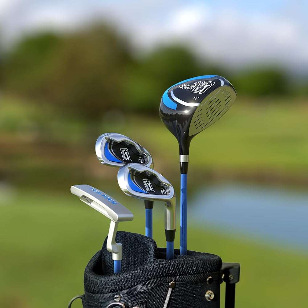 PGA Tour Youth Golf Club Set for Ages 8-12 & 12+ (4’8”–5’10”), Right and Left-Handed Kids Golf Sets – Beginner Junior Golf Clubs with Lightweight Stand Bag, Mallet Putter, Hybrid, Driver - Image 6