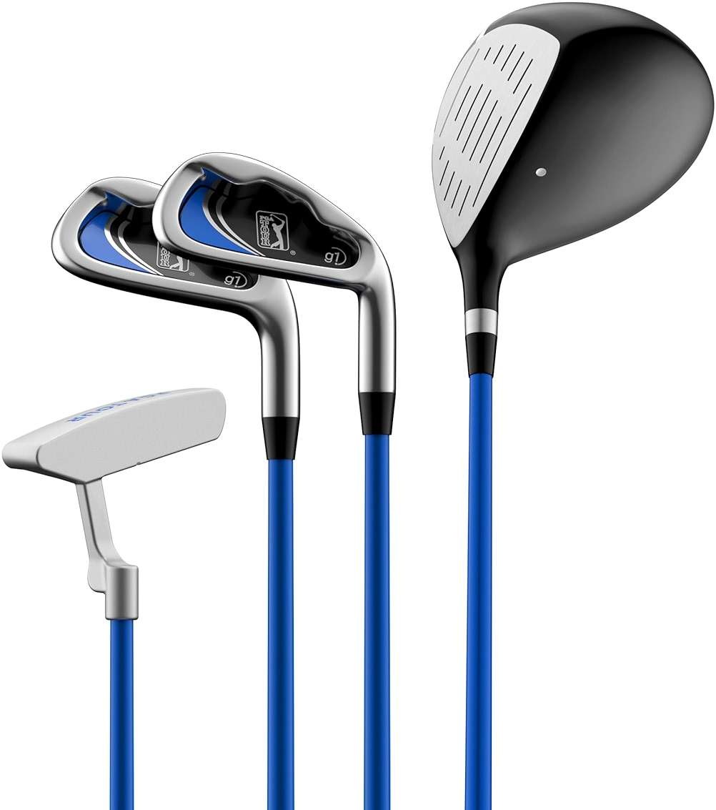 PGA Tour Youth Golf Club Set for Ages 8-12 & 12+ (4’8”–5’10”), Right and Left-Handed Kids Golf Sets – Beginner Junior Golf Clubs with Lightweight Stand Bag, Mallet Putter, Hybrid, Driver - Image 7