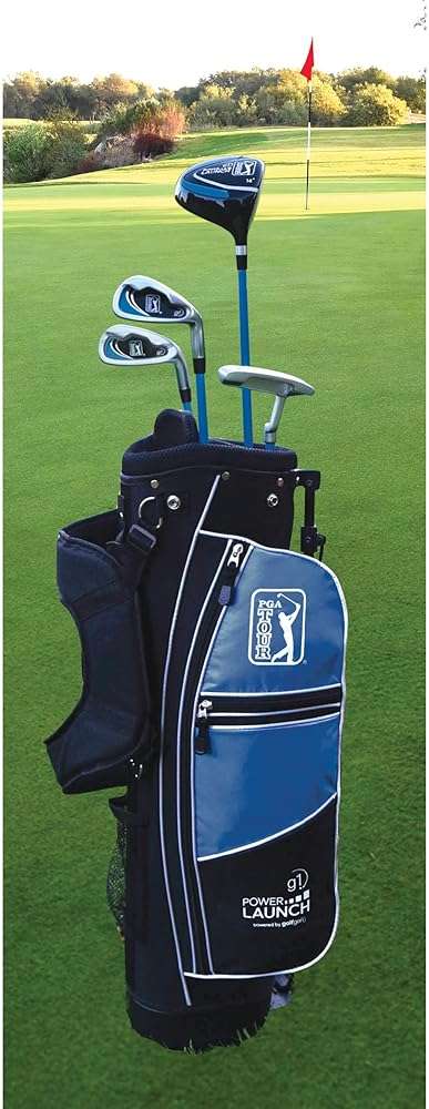PGA Tour Youth Golf Club Set for Ages 8-12 & 12+ (4’8”–5’10”), Right and Left-Handed Kids Golf Sets – Beginner Junior Golf Clubs with Lightweight Stand Bag, Mallet Putter, Hybrid, Driver - Image 9