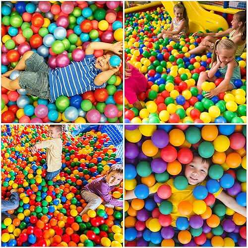 Hovenlay Ball Pit Balls Phthalate Free BPA Free Crush Proof Plastic - 7 Bright Colors in Reusable Play Toys for Kids with Storage Bag - Image 7