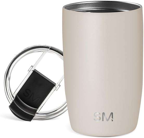 Simple Modern Voyager Tumbler with Flip Lid | Travel Coffee Mug | Insulated Stainless Steel Cold Brew Iced or Hot Coffee Cup | Gifts for Women Men Her Him | 12oz, Almond Birch - Image 3